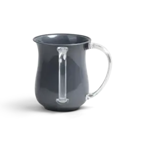 Acrylic Silver Washing Cup Clear Handles