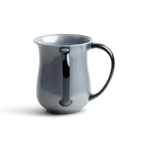 Acrylic Silver Washing Cup Black Handle