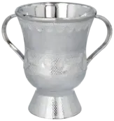 A&M Elegant Plastic Washing Cup 16 cm – Silver Handwashing Cup