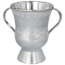 Eleganter Waschbecher Kunststoff Silber