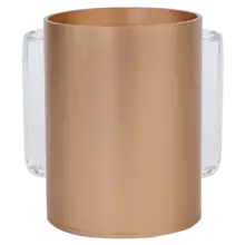 Acrylic Wash Cup Gold with Clear Handles
