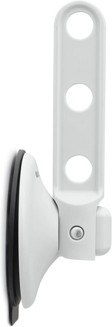 Brabantia Kleiderhaken mit Saugnapf – Für 3 Kleiderbügel, Max. 2 kg, Für Fenster, Fliesen oder Duschabtrennungen, Hellgrau