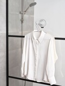 Brabantia Clothes Hook with Suction Cup – Holds 3 Hangers, Max 2 kg, Suitable for Windows, Tiles or Shower Doors, Light Grey