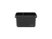 Brabantia SinkSide Reinigung-Set – 8-teilig, 3 Mikrofaser-Pads, 2 Tücher, Spülbürste, Abzieher, Ergonomischer Caddy, Dunkelgrau