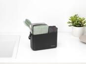 Brabantia SinkSide Cleaning Set – 8-Piece, 3 Microfibre Pads, 2 Cloths, Dish Brush, Squeegee, Ergonomic Caddy, Dark Grey
