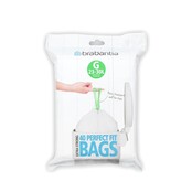 Brabantia PerfectFit Bin Bags Code G – 23-30L, 40-Pack Dispenser – Extra Strong, Easy Tie-Tape