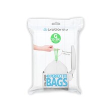 Brabantia PerfectFit Bin Bags Code G – 23-30L, 40-Pack Dispenser – Extra Strong, Easy Tie-Tape