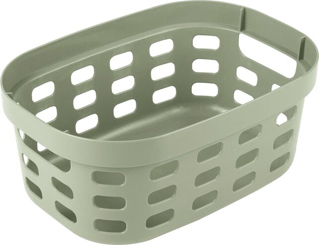 Sunware Sigma Home Basket 5L Green – Compact Storage Bin with Handles, Stackable & Made from Recycled Plastic