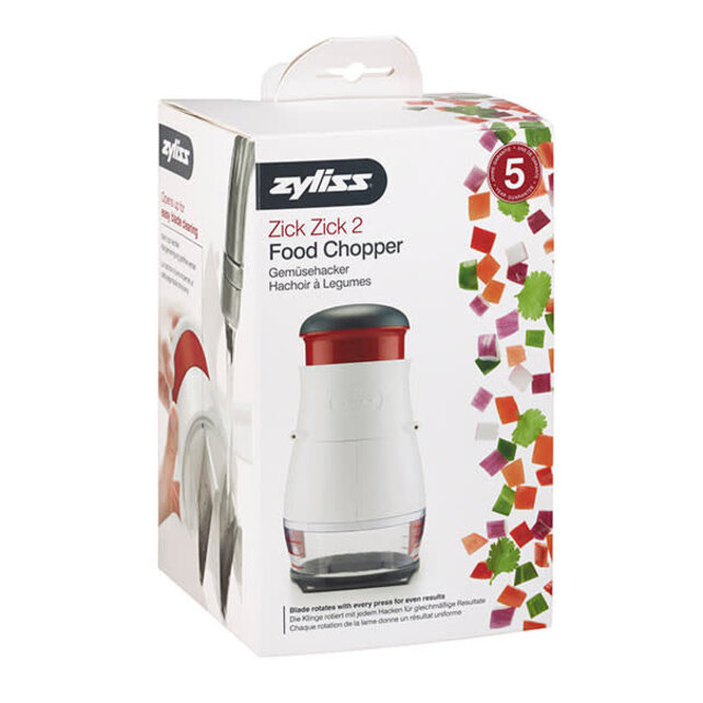 Zyliss Manual Food Chopper Mincer - Vegetable Chopper - Onion Cutter Zick 2 New
