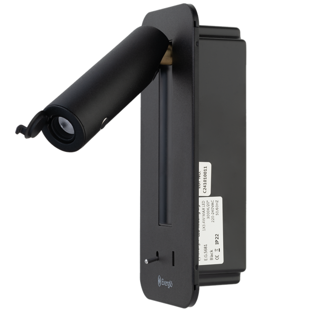 Everglo Lampe murale de chevet LED avec port de charge USB-C – Design moderne et adaptée au Shabbat