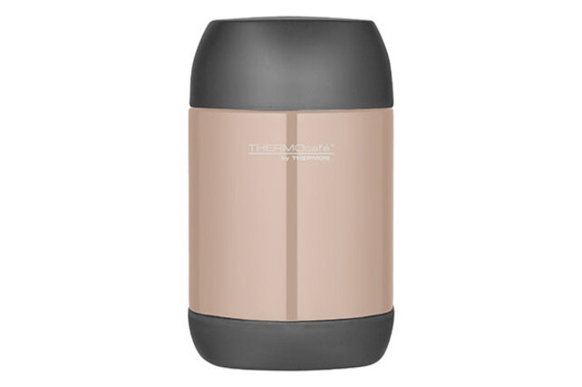 Thermos Lebensmittelbehälter 0,5L Taupe – Robuster Edelstahl-Lunchbehälter 9,5x16 cm
