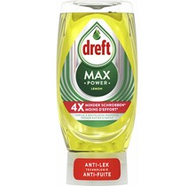 Dreft Max Power Afwasmiddel Lemon 370 ml – Sterk tegen vet, snel en moeiteloos schoon