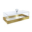 Brilliant Brilliant Acrilic Rectangular Cake Dome Gold 29X14cm