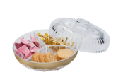 Acrylic Round Tray – 3 Compartments