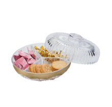 Brilliant Acrylic Round Tray – 3 Compartments