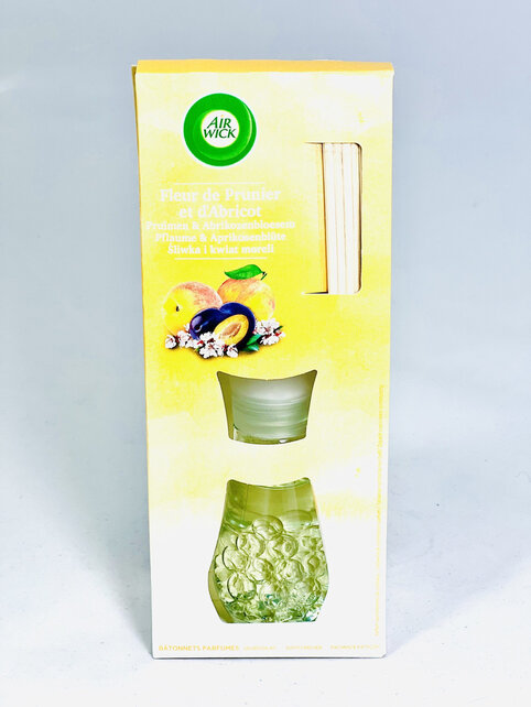 Air Wick Pure Reed Diffuser Plum & Apricot Blossom – Long-Lasting Home Fragrance – 25 ml