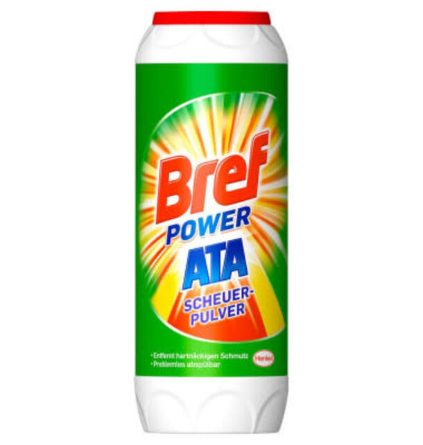 Bref Power ATA Scouring Powder 500 g – Strong Cleaner for Grease, Limescale & Tough Dirt in Kitchen and Bathroom
