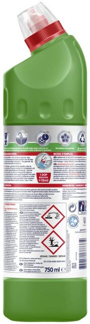 Glorix Eau de Javel Parfum Pin 750 ml – Anti-Calcaire & Anti-Bactérien, Nettoyage Hygiénique