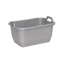 Rechteckiger Wäschekorb 35L – Metallgrau