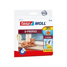 D-Profiel Tochtstrip 6 m Wit