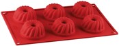 Dr. Oetker Flexxibel Mini Bundt Cake Mold – Platinum Silicone Baking Pan, 6 Cavities