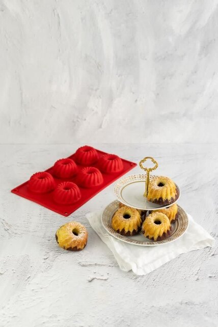 Dr. Oetker Flexxibel Mini Tulband Bakvorm – Siliconen, 6 Mini Cakes, Anti-aanbak