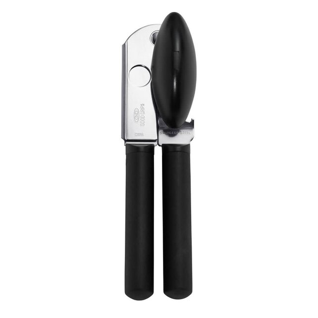 OXO Good Grips Soft-Handled Can Opener with Stainless Steel Cutting Wheel and Built-In Bottle Opener