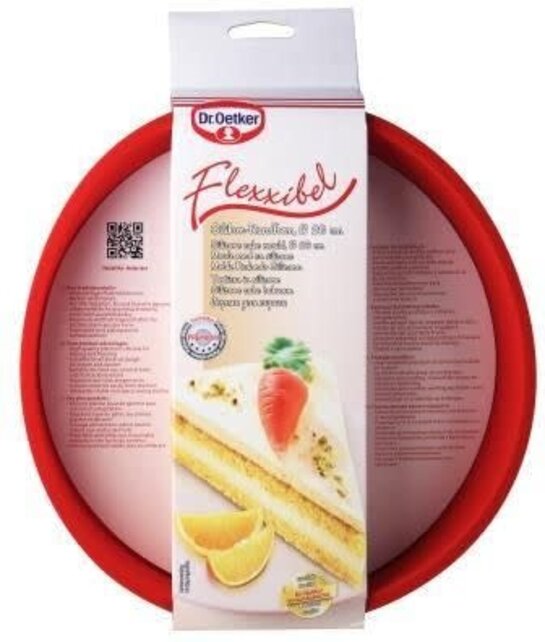 Dr. Oetker Silicone Cake Mould Ø26 cm – Flexible Round Baking Tin for Cakes, Quiches & Tarts