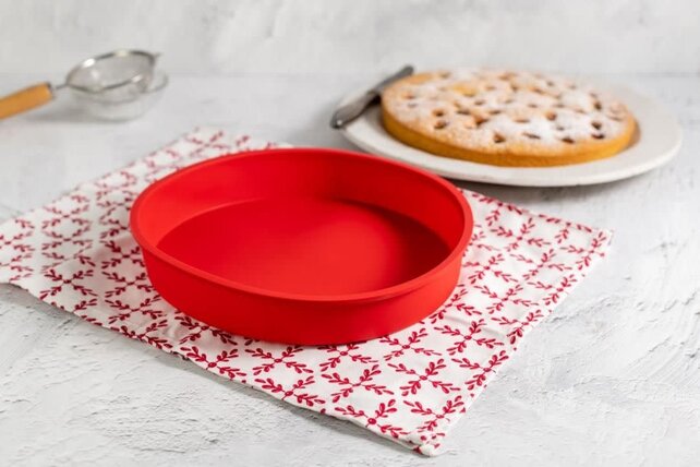 Dr. Oetker Siliconen Bakvorm Ø26 cm – Flexibele Ronde Taartvorm voor Oven, Vriezer en Magnetron