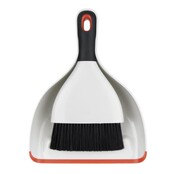 OXO Good Grips Dustpan & Brush Set – Non-slip handle, rubber lip & compact snap-in storage