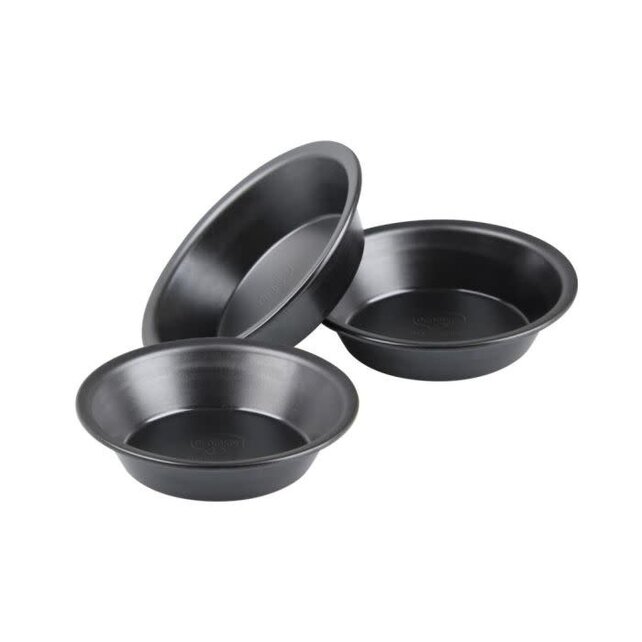 Dr. Oetker Moules Mini Pizza et Gâteau Set de 3 – Moules Antiadhésifs Ø10 cm pour Pizzas, Cakes et Tartes