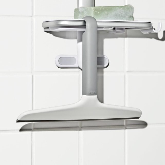 OXO Good Grips Ausziehbarer Fensterabzieher mit Rostfreiem Aluminiumstiel und Flexibler Silikonlippe