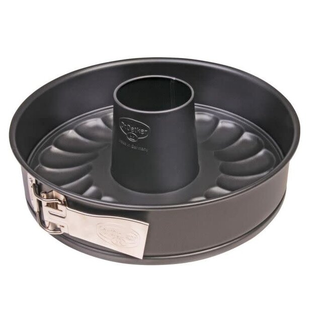 Dr. Oetker Tradition Moule à Charnière 24 cm avec Fond Plat et Fond Couronne – Revêtement Antiadhésif Durable