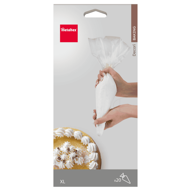 Sacs à seringues jetables Dolceforno 21 x 27 cm - 20 pièces