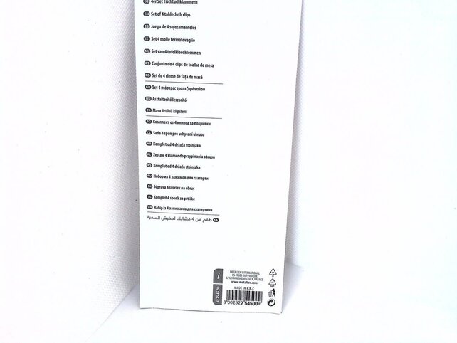 Nappes de maintien en acier inoxydable Metaltex (4 pièces)