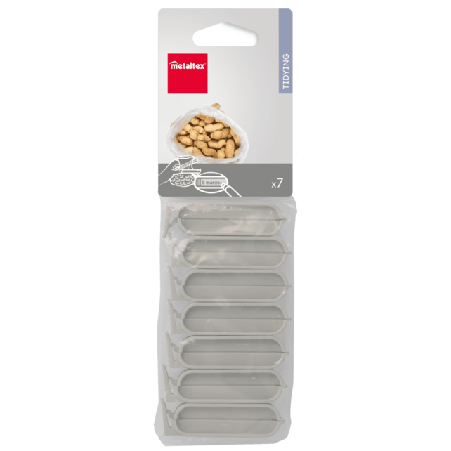 Metaltex Pinces à Sacs Alimentaires – Lot de 7