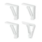 Metaltex Adjustable Plastic Tablecloth Clips – Strong Set of 4 White Table Cover Holders