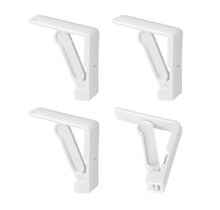 Metaltex Adjustable Plastic Tablecloth Clips – Strong Set of 4 White Table Cover Holders