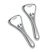 Metaltex Ouvre-bouteille Set 2-pièces – Ouvre-capsules Chromés Durables
