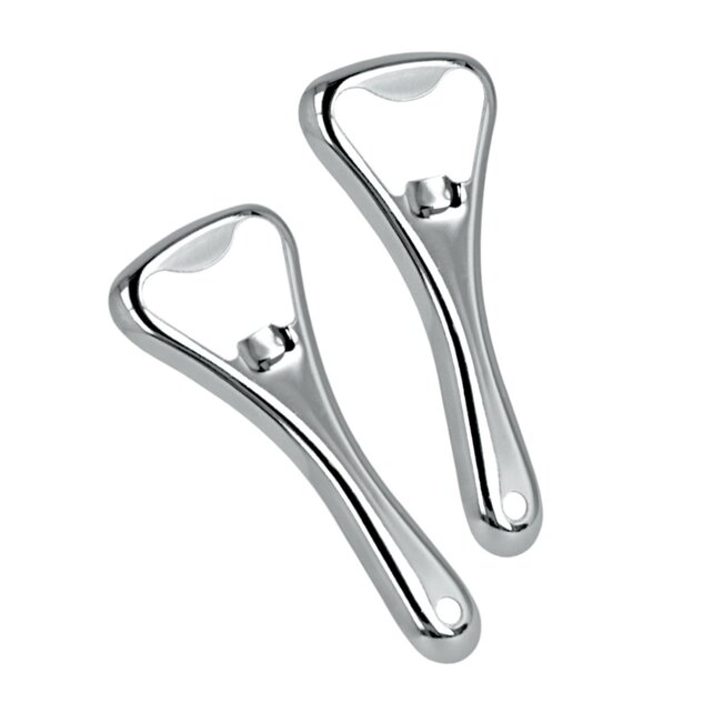 Metaltex Ouvre-bouteille Set 2-pièces – Ouvre-capsules Chromés Durables