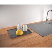 Metaltex Aquatex Plus Égouttoir à Vaisselle Lava Noir avec Plateau Égouttoir et Porte-Couverts