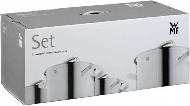 WMF Provence Plus batterie inox 4 pièces avec couvercles et fond TransTherm®