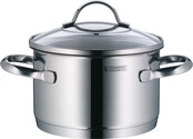WMF Provence Plus 4-teiliges Topfset aus Edelstahl mit Glasdeckeln und TransTherm® Boden