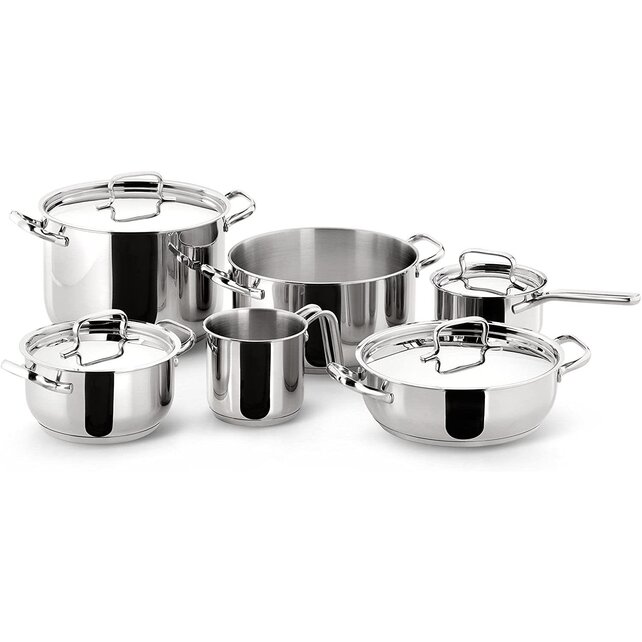 Lagostina Sfiziosa 10-Piece Stainless Steel Cookware Set – All Hobs & Induction Safe