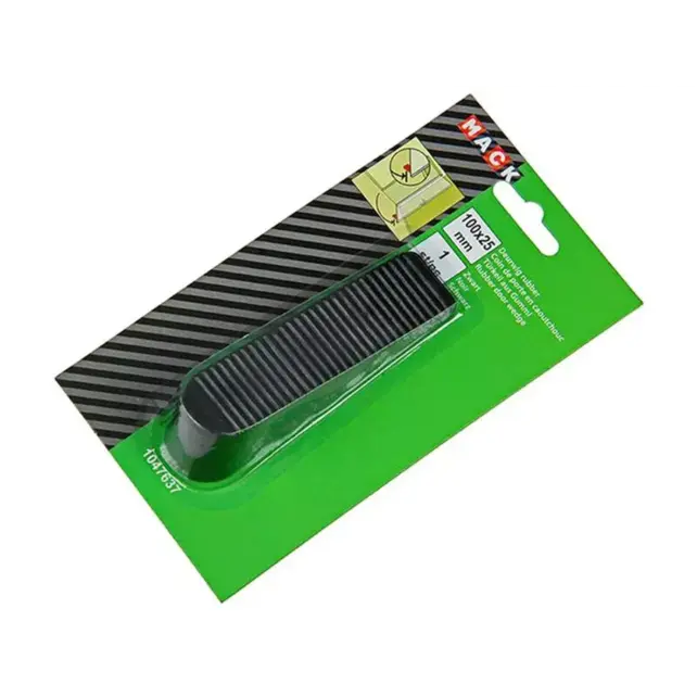 Rubberen Deurstop in Wigvorm – Antislip Deurwig Zwart 100×25 mm | Beschermt Deuren & Vloeren