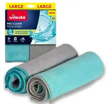 Vileda Pro Clean Microfiber Cleaning Cloths – Set of 2