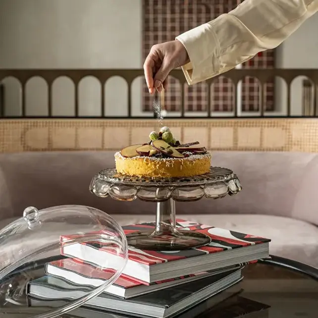 Guzzini Vanity Cake Stand with Dome - Brown