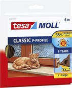 Tesa moll P-Profile Self-Adhesive Rubber Draught Excluder – Door & Window Insulation