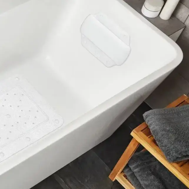 Kleine Wolke coussin de bain Arosa blanc 32x22 cm avec ventouses