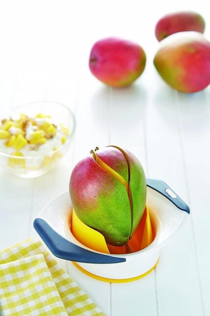 Zyliss Slice & Peel Mango Splitter – 3-in-1 Mangoschneider zum Entkernen, Schälen und Schneiden